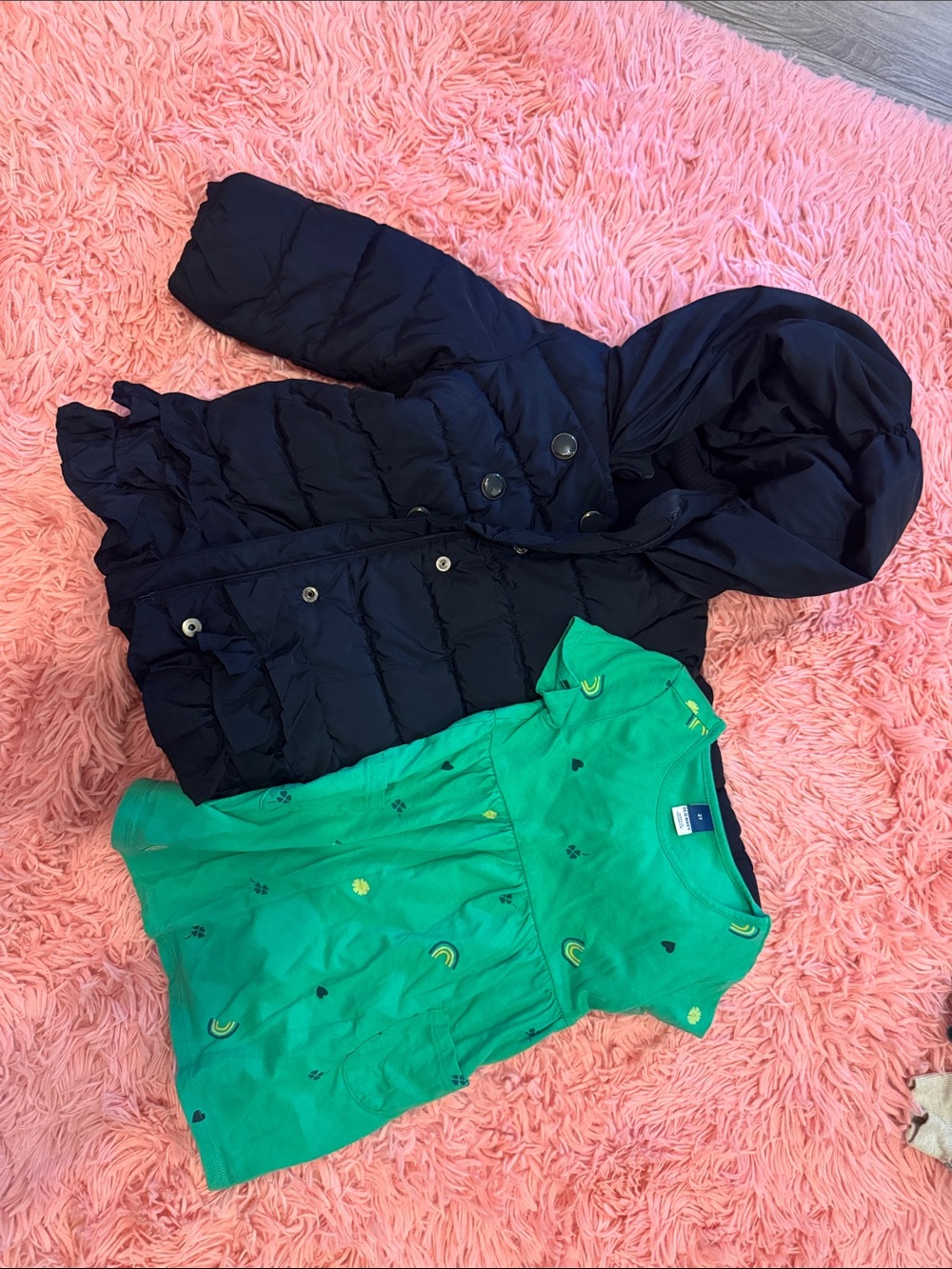 GAP Navy Hooded Quilted Puffer Jacket